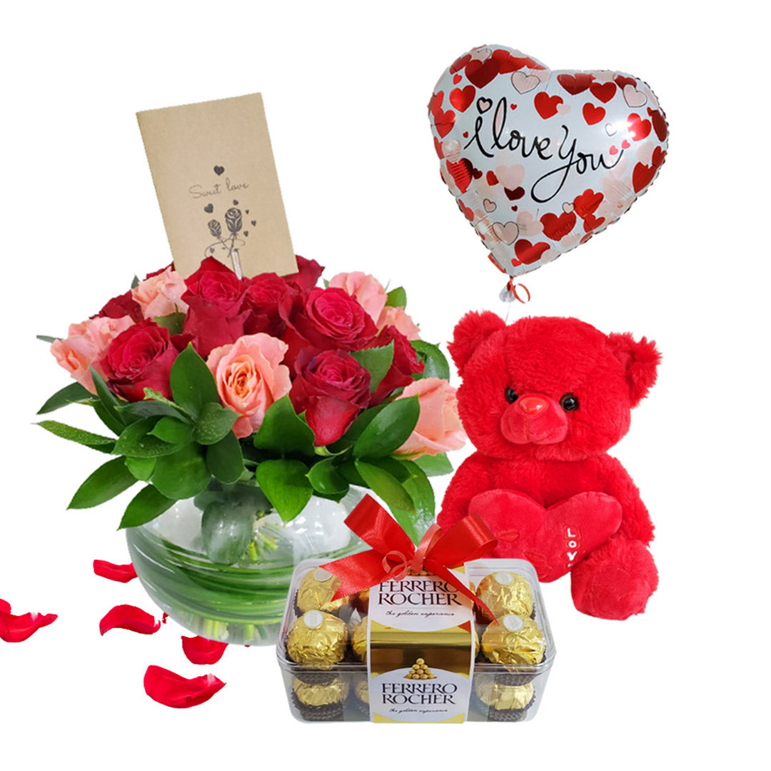 Fresh Flowers Combo Delivery Online Flowers,Cakes & More in Dubai,UAE Green Art Factory