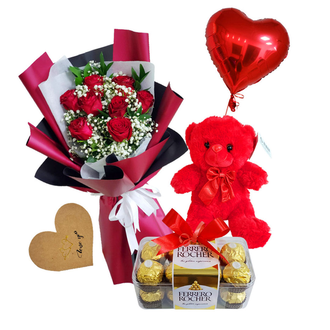 Fresh Flowers Combo Delivery Online Flowers,Cakes & More in Dubai,UAE Green Art Factory