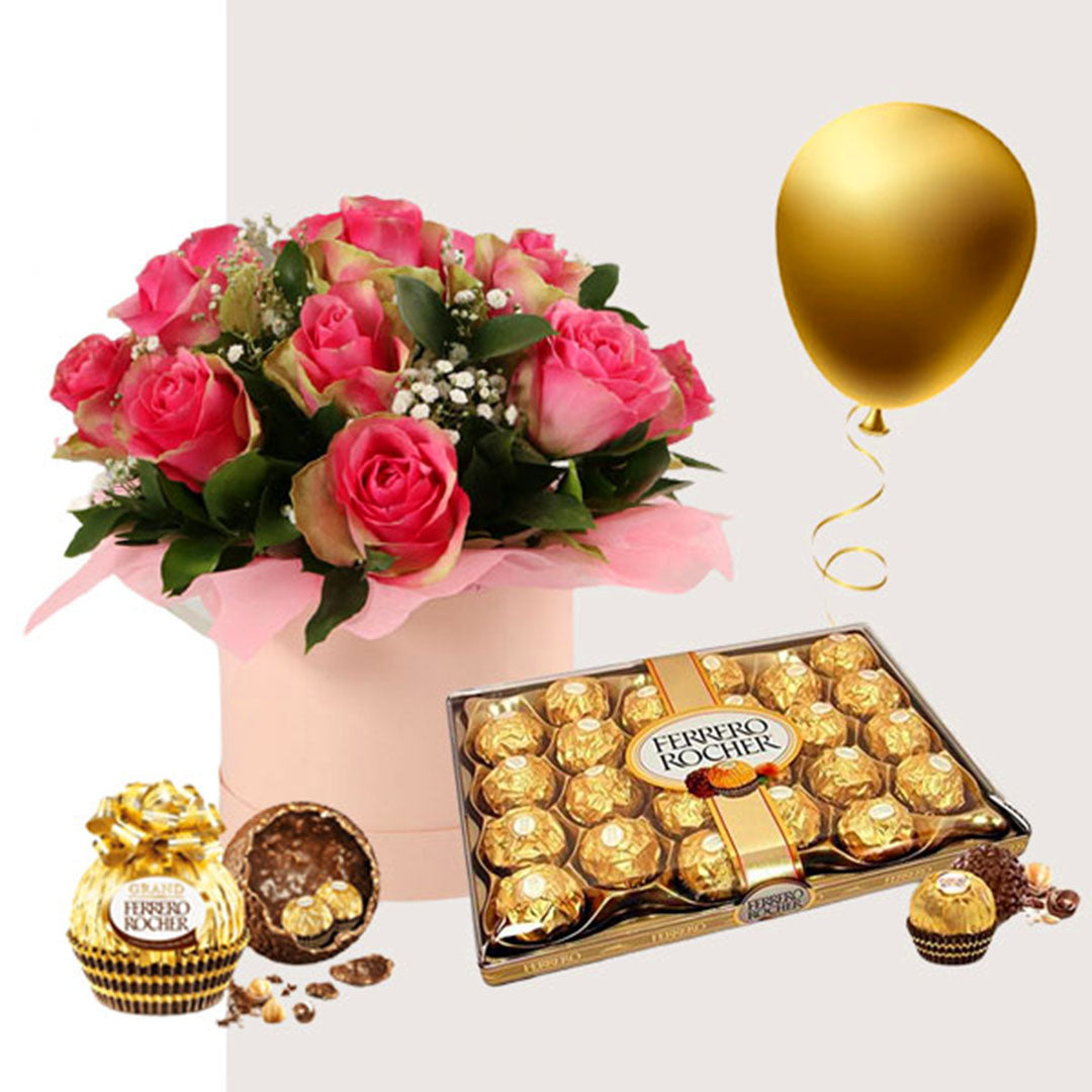 Fresh Flowers Combo Delivery Online Flowers,Cakes & More in Dubai,UAE Green Art Factory