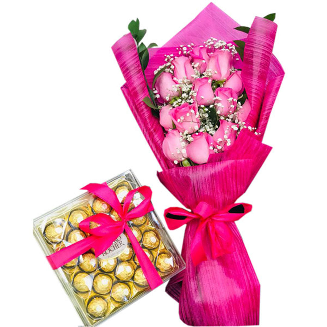 Fresh Flowers Combo Delivery Online Flowers,Cakes & More in Dubai,UAE Green Art Factory