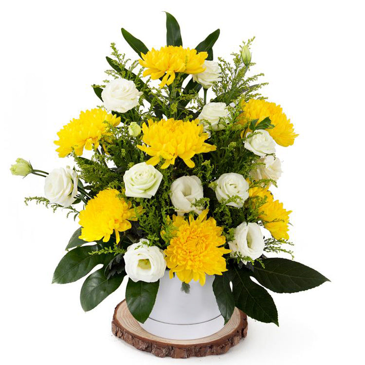 Yellow deco Flower box | Fresh flower | Plants Delivery in Dubai, UAE ...