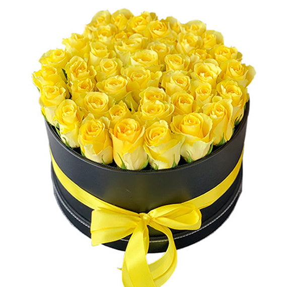 Yellow flower box | Fresh flower | Plants Delivery in Dubai, UAE ...