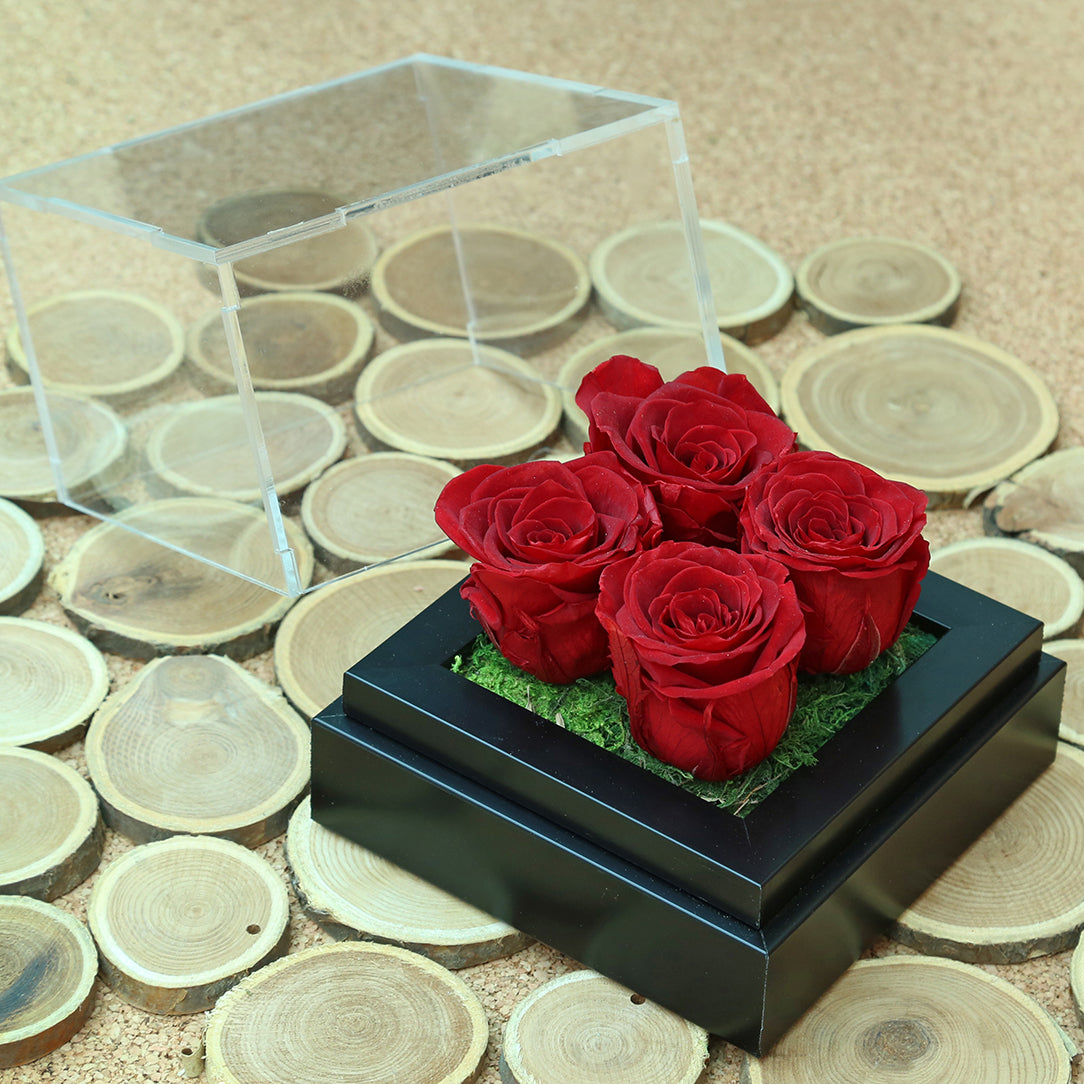Infinity luxury Preserved Red Rose box | Valentines flower Delivery ...